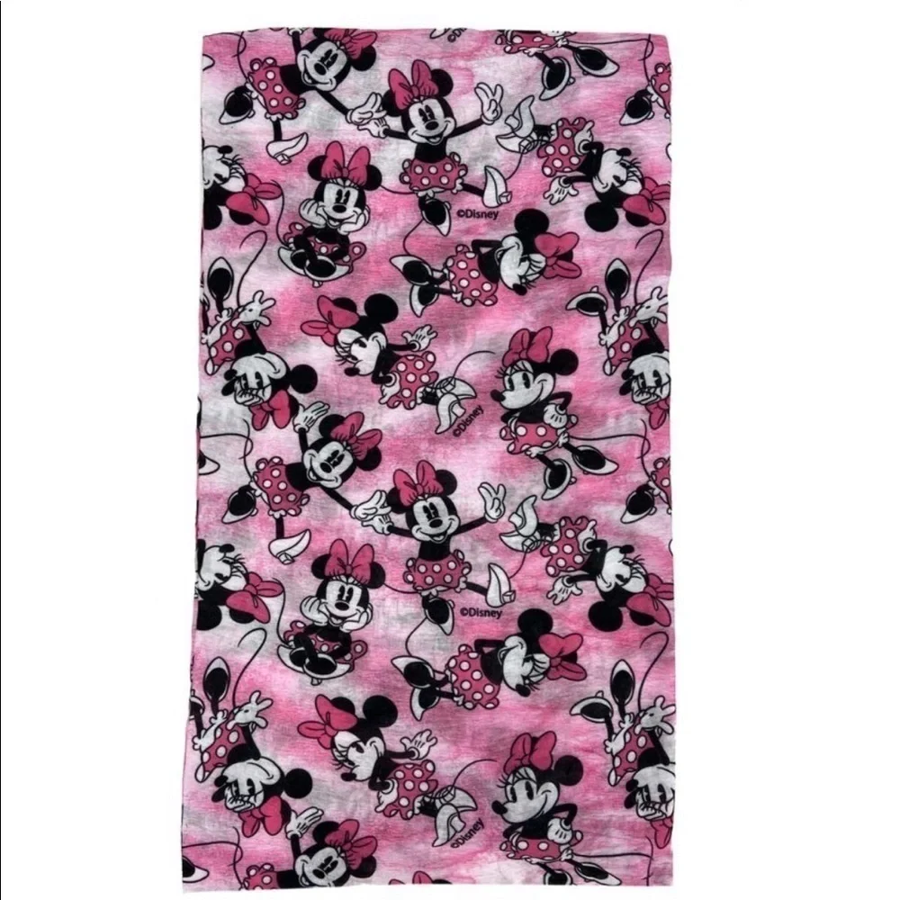 Disney Minnie Mouse Print Neck Gaiter Wrap Girls Barbie Pink Age 3+